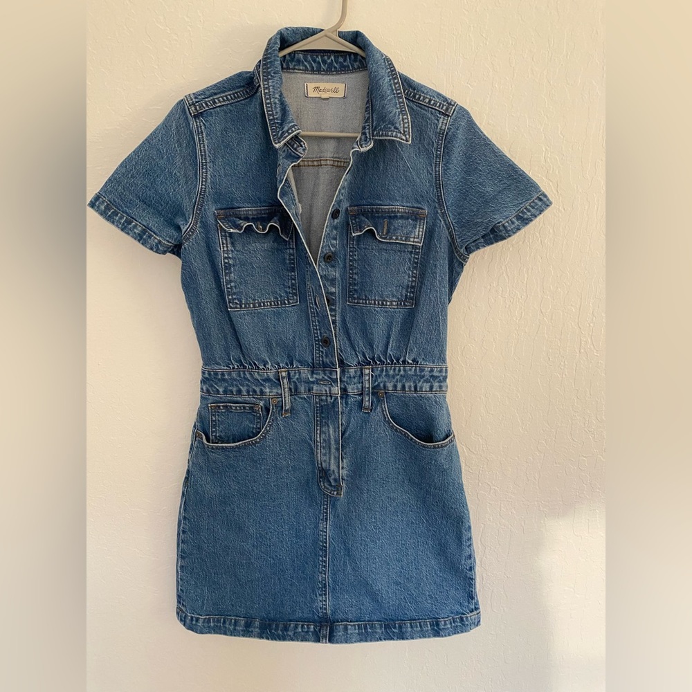 𝅺MADEWELL Denim Waisted Shirtdress size 8